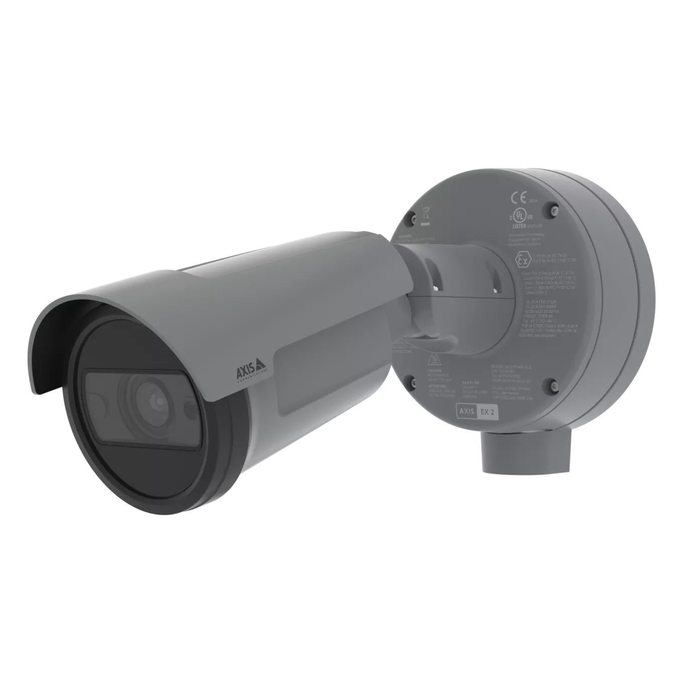 Gray wall mounted camera AXIS P1468-XLE.