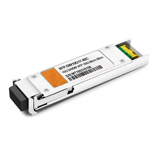 10G Tunable DWDM XFP 50GHz 96Chs 1529.16nm~1568.36nm 80km LC SMF DDM Transceiver Module