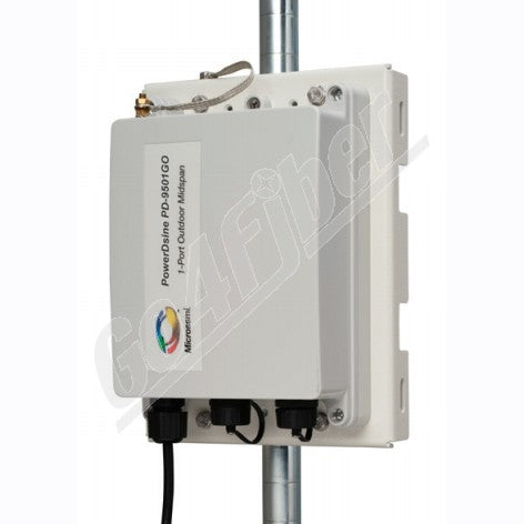 Microsemi Outdoor 1-port, 60W, 10/100/1000 BaseT Midspan, AC Input