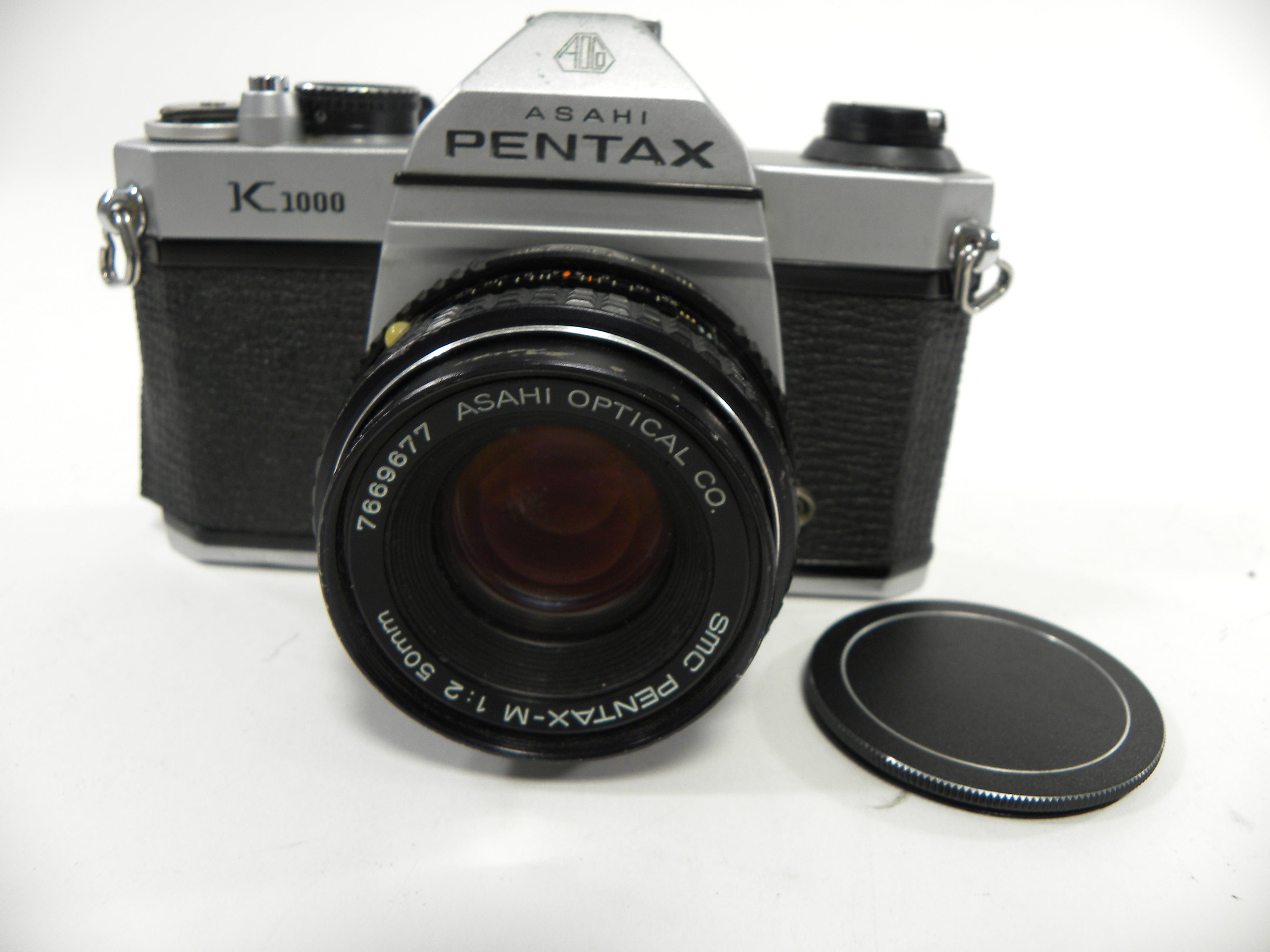 Pentax K-1000 35mm SLR w/Pentax-M SMC 50mm f2 AS IS (parts)