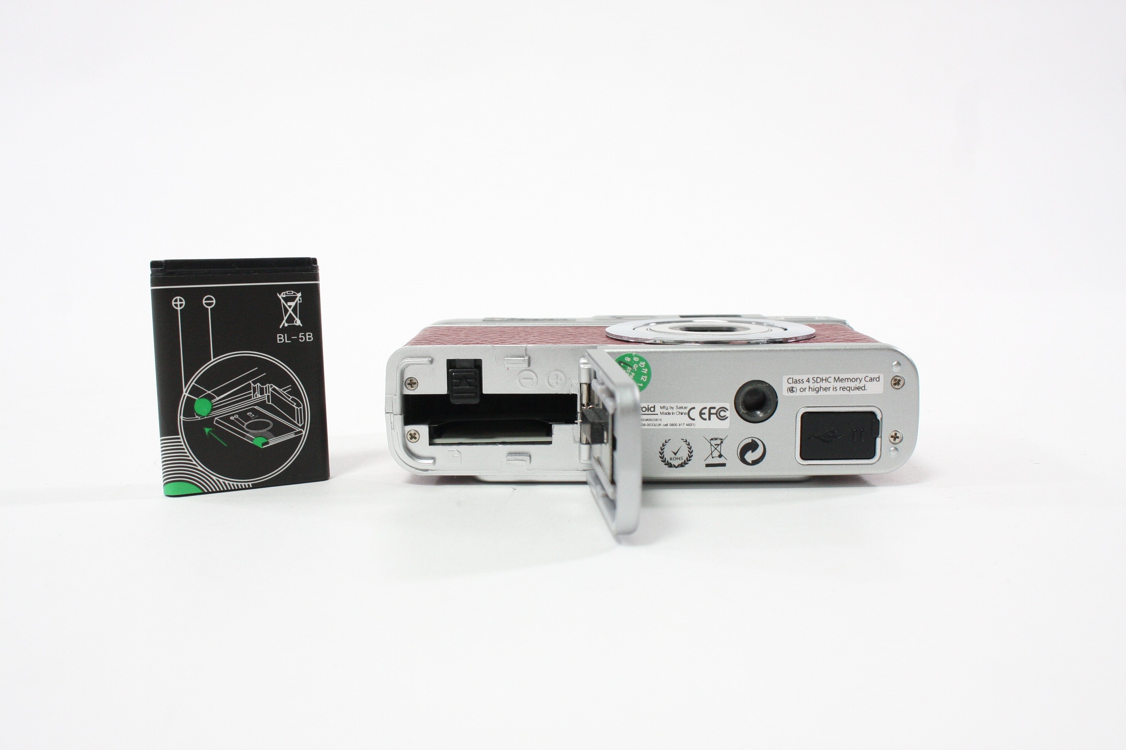 Polaroid iE 827 Digital Point-and-Shoot Camera 8x Zoom 18mp (Red)
