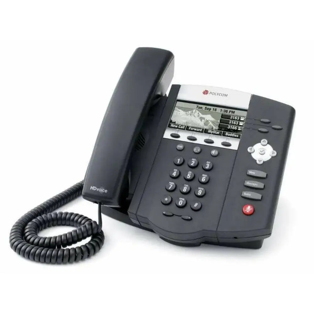 Polycom SoundPoint IP 450 3-Line SIP VoIP Phone 2201-12450-001 PoE HD Voice - Refurbished