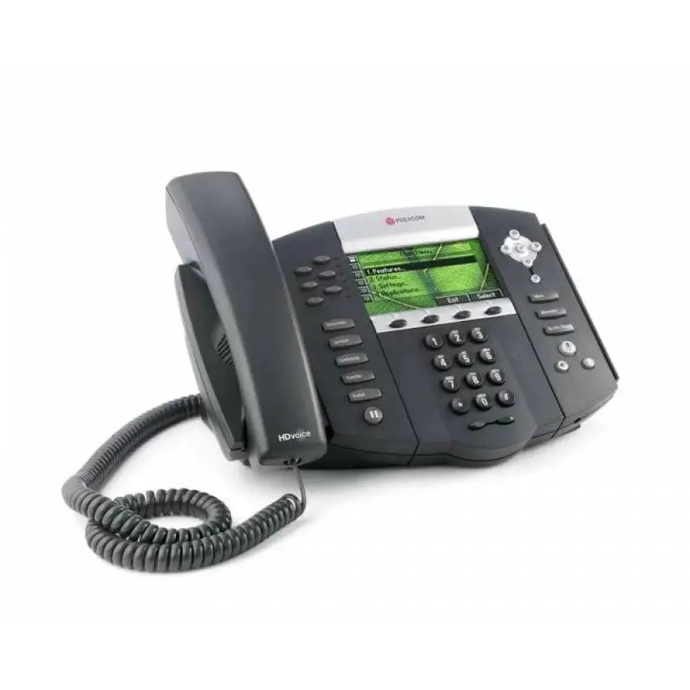Polycom SoundPoint IP 670 6-Line SIP VoIP Phone Gigabit PoE Color Display 2200-12670-025 - Refurbished