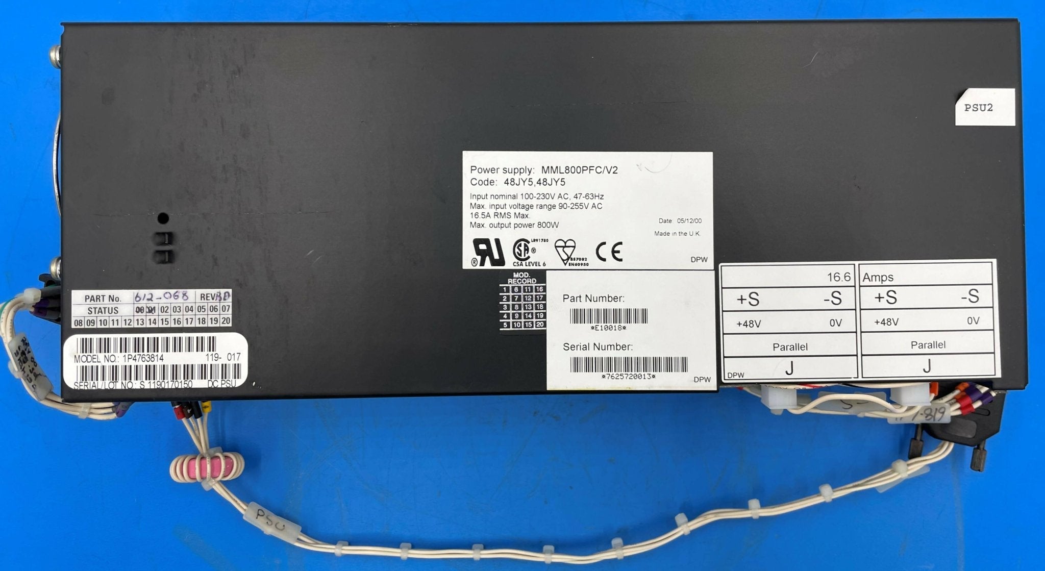 POWER SUPPLY DC 48V/800W OMEGA 800PFC (4763814/MML800PFC/V2 SIEMENS