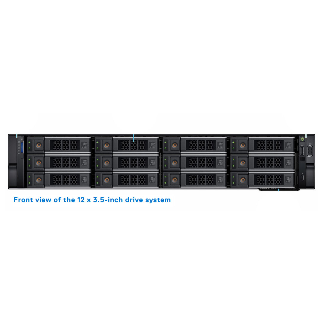12x 3.5" (SAS/SATA) Rack Chassis | Refurbished Dell PowerEdge R750