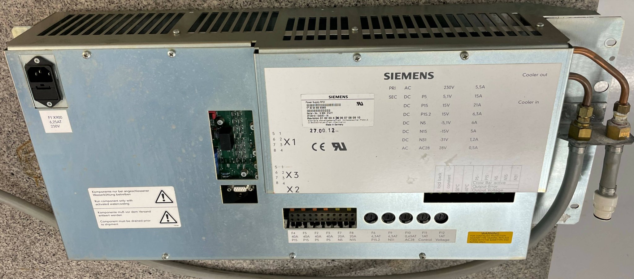 RFCI POWER SUPPLY (3058955 REV 5 SIEMENS