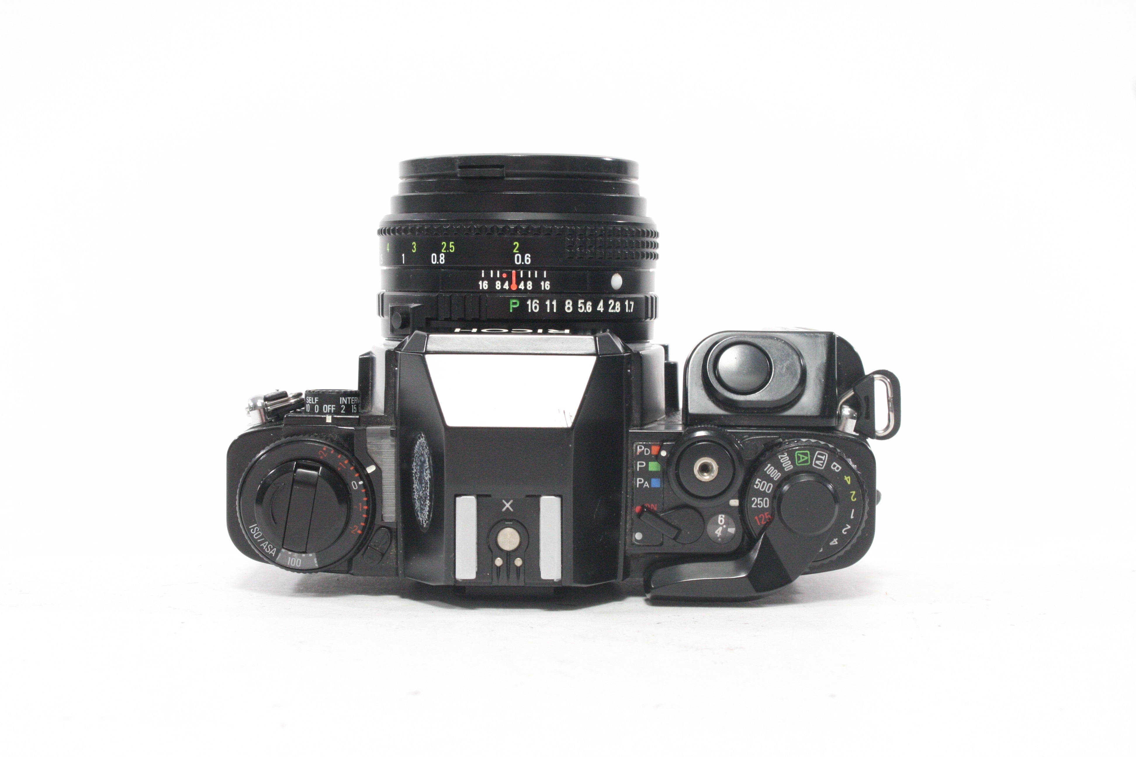 Ricoh Multi-Program XR-P 35mm Camera SLR with 50mm f/1.7 P and Power Winder