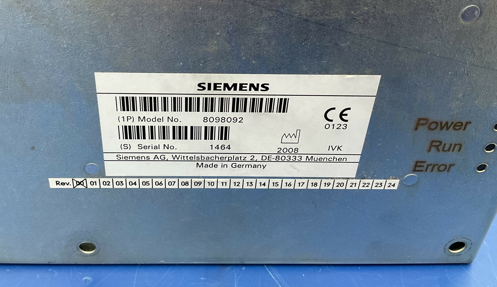 RIGHT GANTRY PANEL CONTROL (8098092 SIEMENS