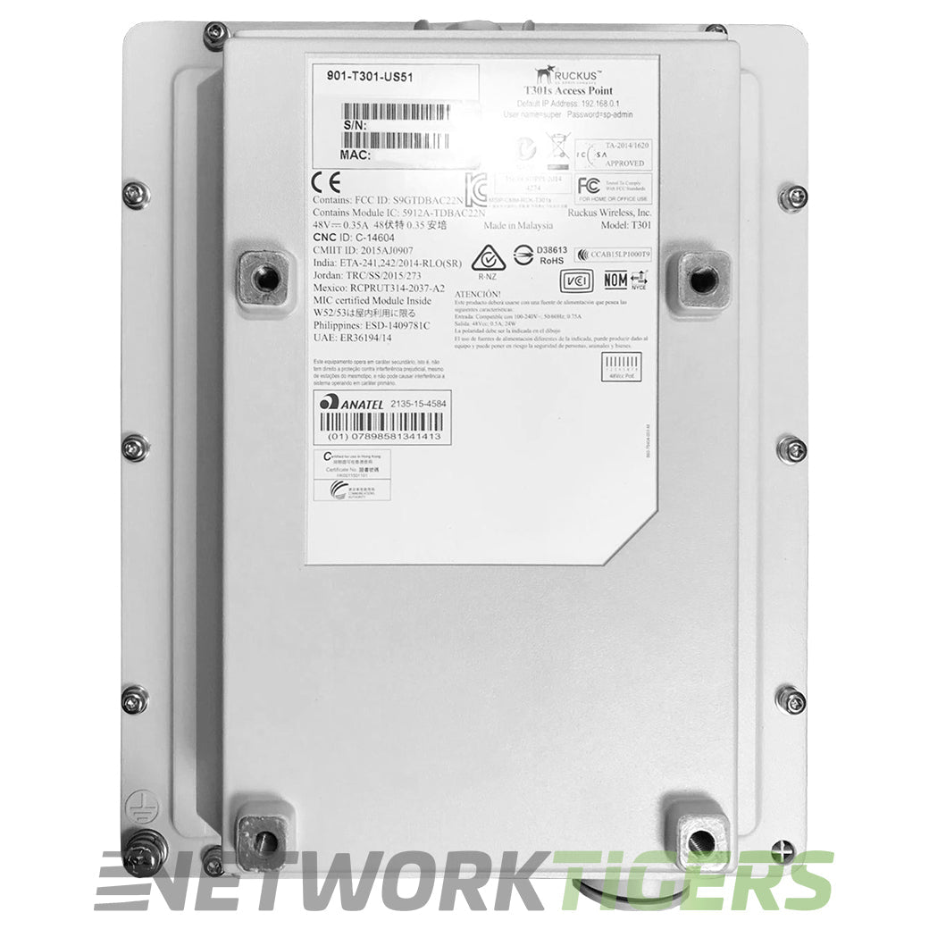 Ruckus 901-T301-US51 120x30 Deg. Outdoor 802.11ac 2x2:2 120 Sector WAP
