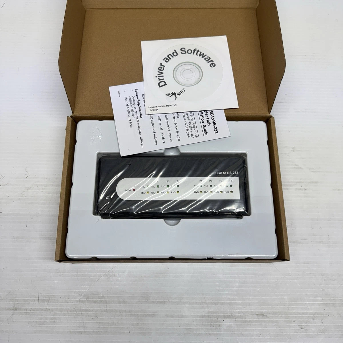 NEW SIIG 8-Port USB to RS-232 Serial Adapter Hub ID-SC0811-S1|127540845247