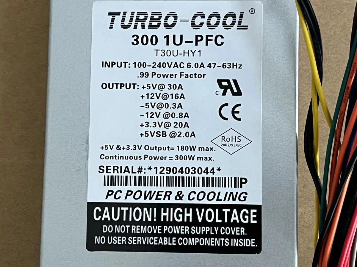 For TURBO-COOL 300 1U-PFC T30U-HY1 For EDGE System Dedicated Power Supply 300W/-|376438582108
