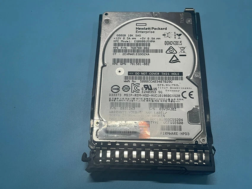 781516-B21 HP 600GB 12G SAS 10K SFF 2.5" SC HDD 781577-001|365696070025