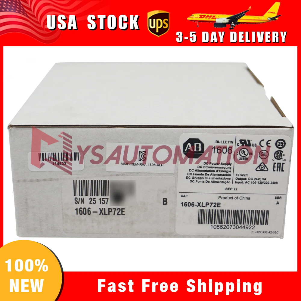 New Allen-Bradley 1606-XLP72E Power Supply Factory Sealed 1606XLP72E|357888341039