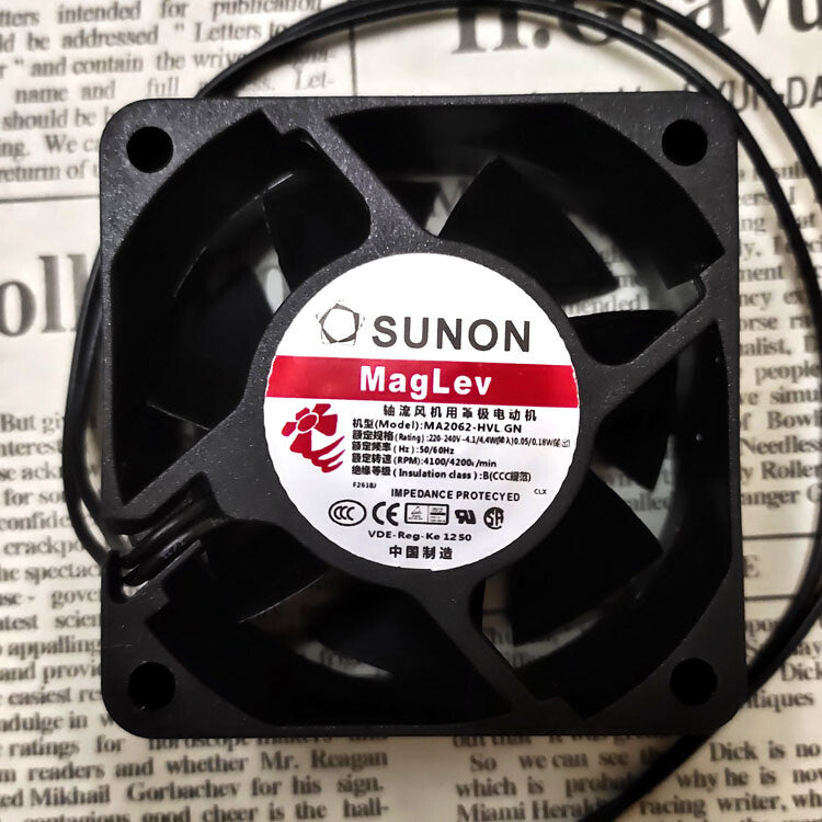1pc SUNON MA2062-HVL .GN 220V 6025 6cm 2-wire Cooling Fan|355972268511