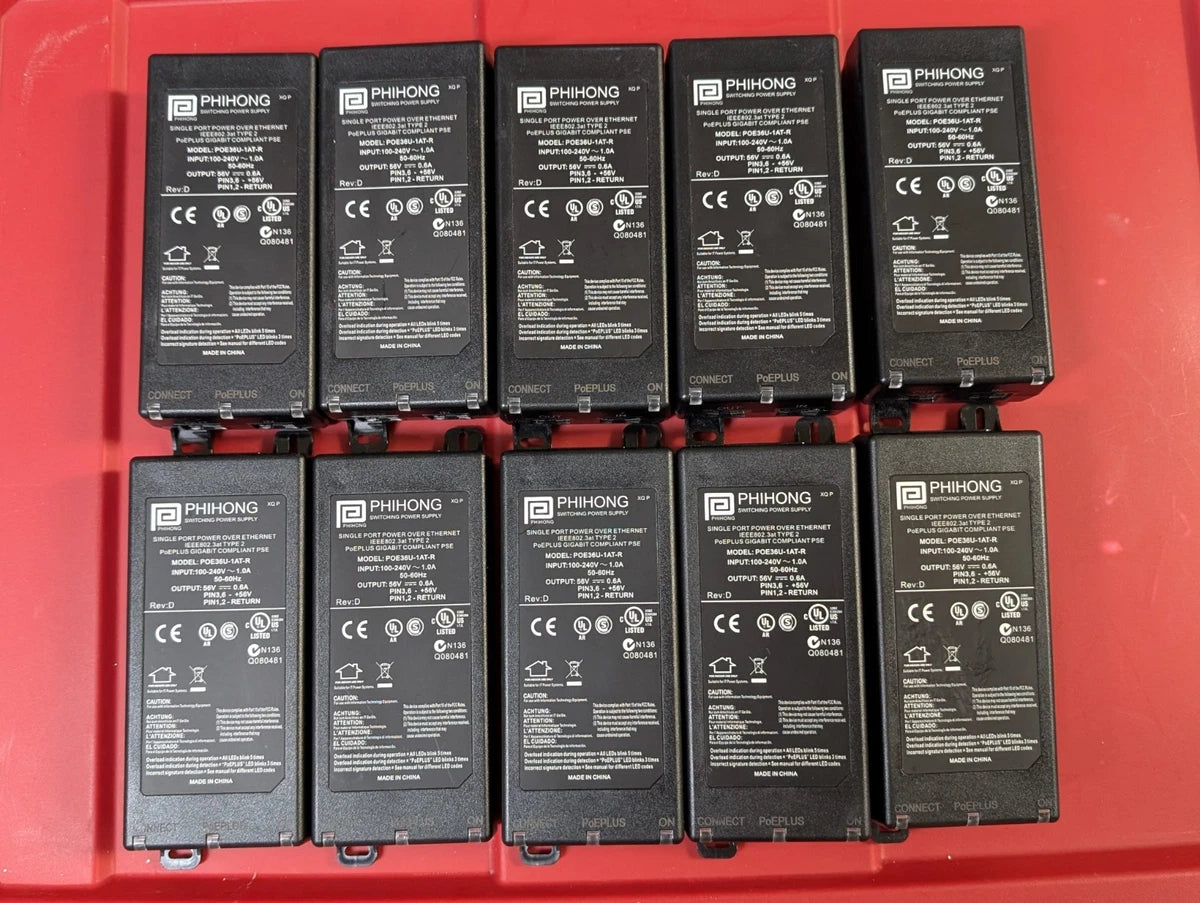 Power over Ethernet PoE Injectors (Lot of 10