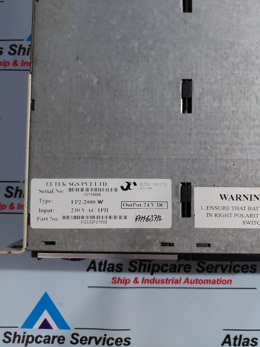 ELTEK FLATPACK2 FP2-2000 W POWER SUPPLY|355930551012