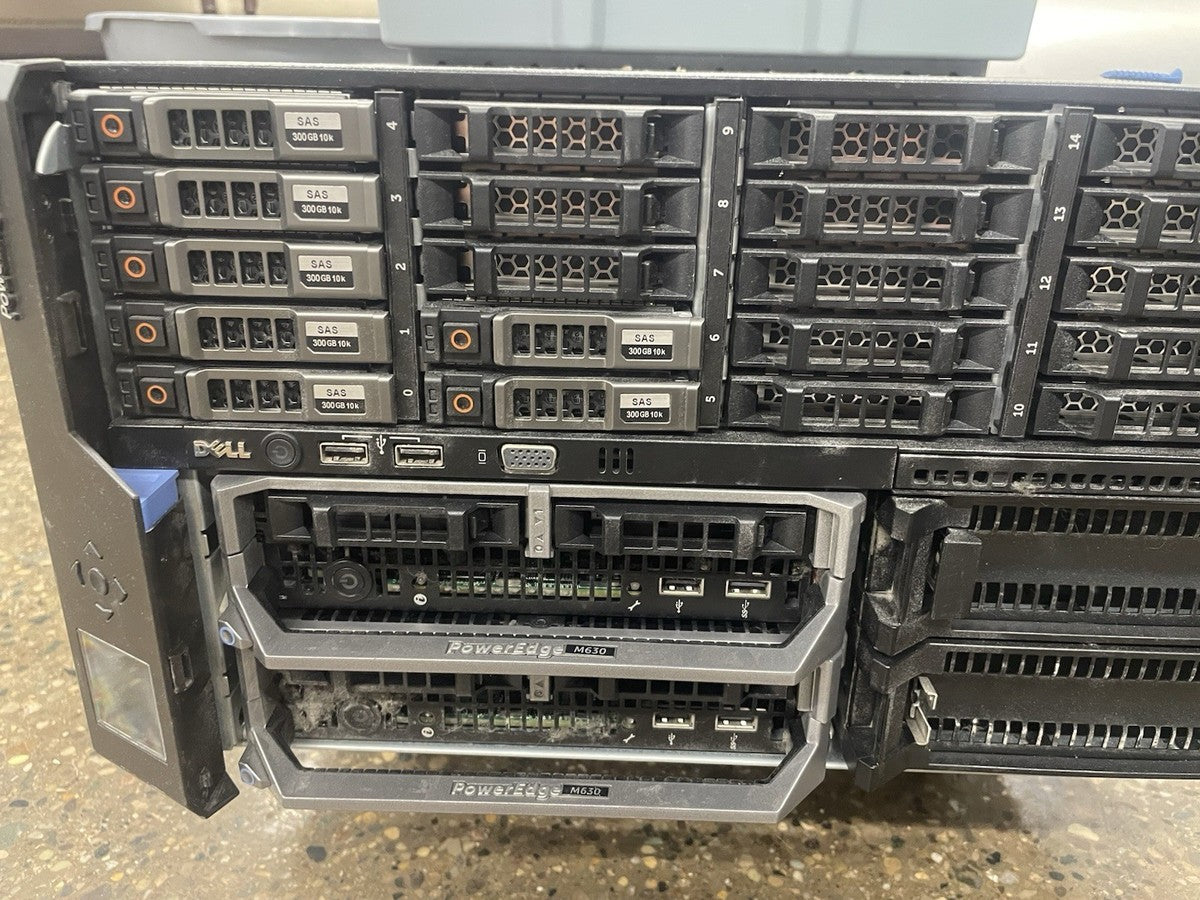 Dell PowerEdge VRTX 25x2.5" Bay Chassis 2x (M630 Blade 1xGold 6128 CPU 64GB RAM)|116719301804