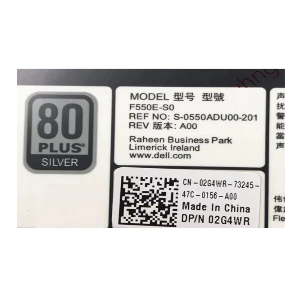 For DELL T420 550W Power Supply F550E-S0 CN-02G4WR 2G4WR 100-240V Tested Work|355854284603