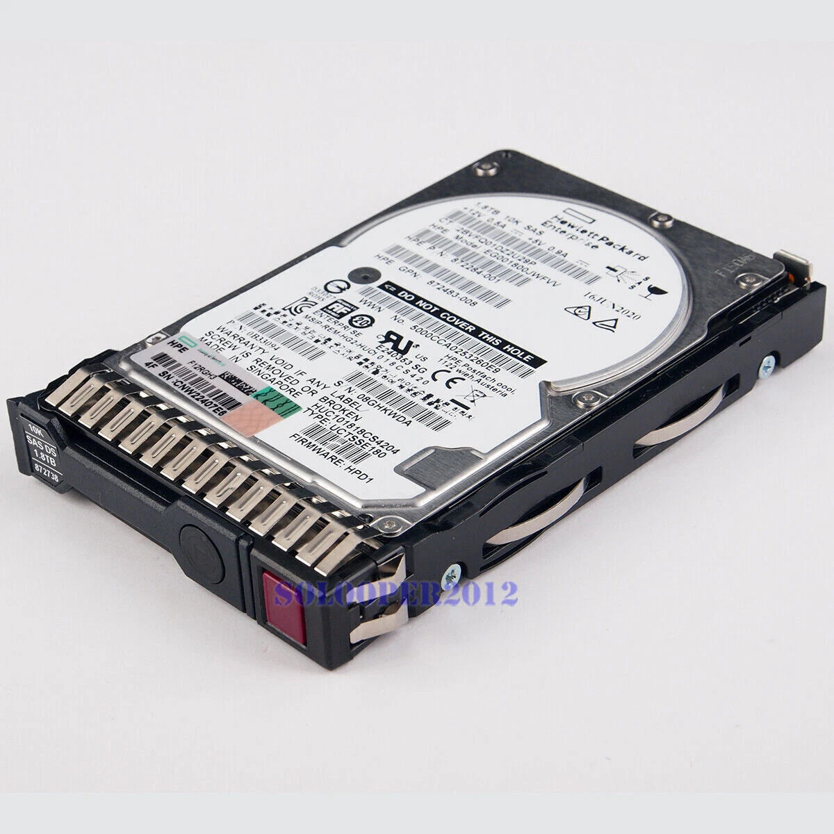 HP 1.8TB 872481-B21 872738-001 SAS 10K 12Gb/s 2.5" SC ENT 512E DS FIRMWARE HDD|187583873028