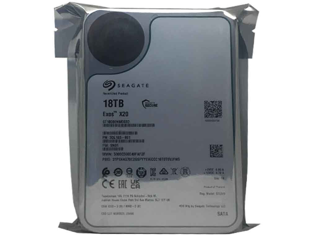 Seagate Exos X20 18TB 7200 SATA 6Gbs 35 G3D