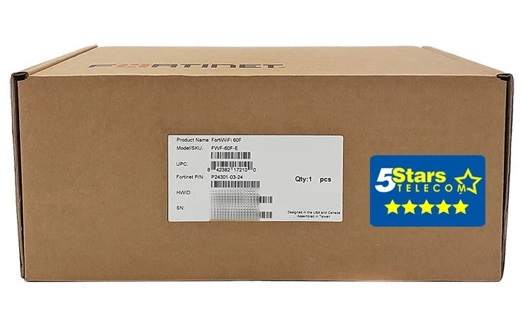 Fortinet Fortigate FortiWiFi 60F Secure SD-WAN Appliance (FWF-60F-E Brand New