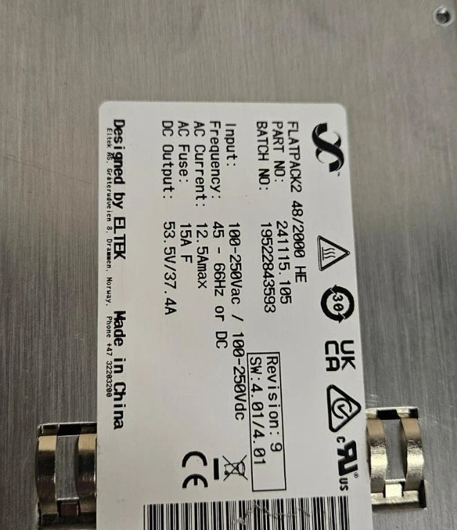 241115.105 ELTEK VALERE FLATPACK2 48/2000 HE POWER RECTIFIER MODULE|147090653811