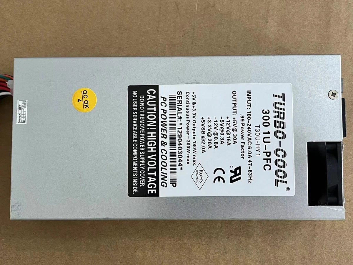 For TURBO-COOL 300 1U-PFC T30U-HY1 For EDGE System Dedicated Power Supply 300W/-
