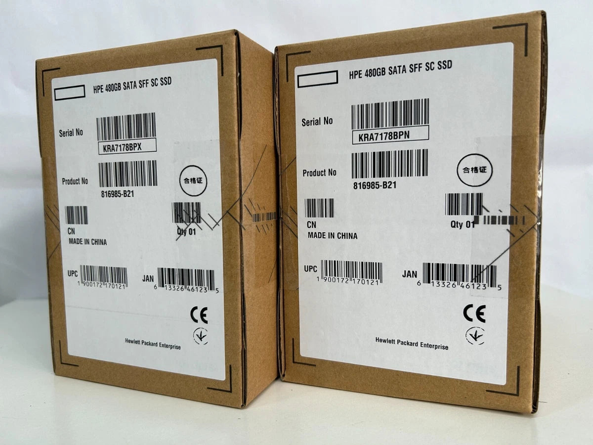 HPE 816985-B21 817106-001 480GB 6G SATA Mixed Use-3 SFF 2.5" SC SSD