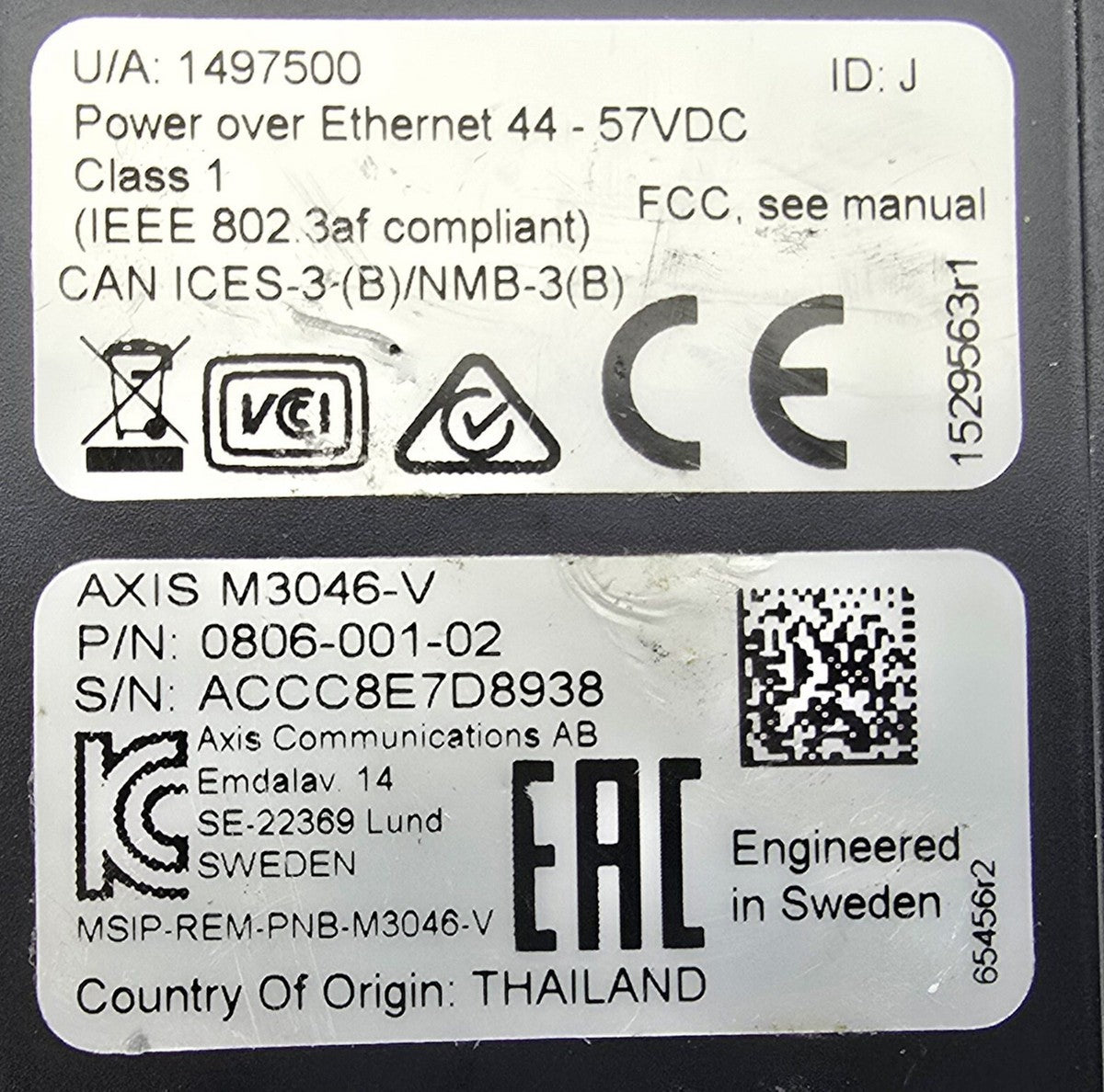 *LOT OF 10* AXIS Communications M3046-V PoE Network Mini Dome Cameras|267076364508