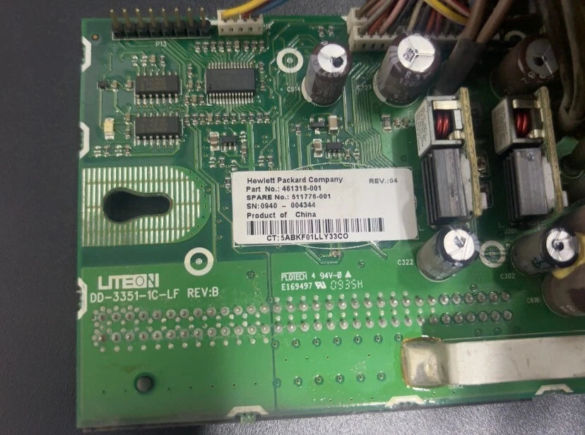 HP ML350 G6 511776-001 461318-001 power supply backplane 591675-001