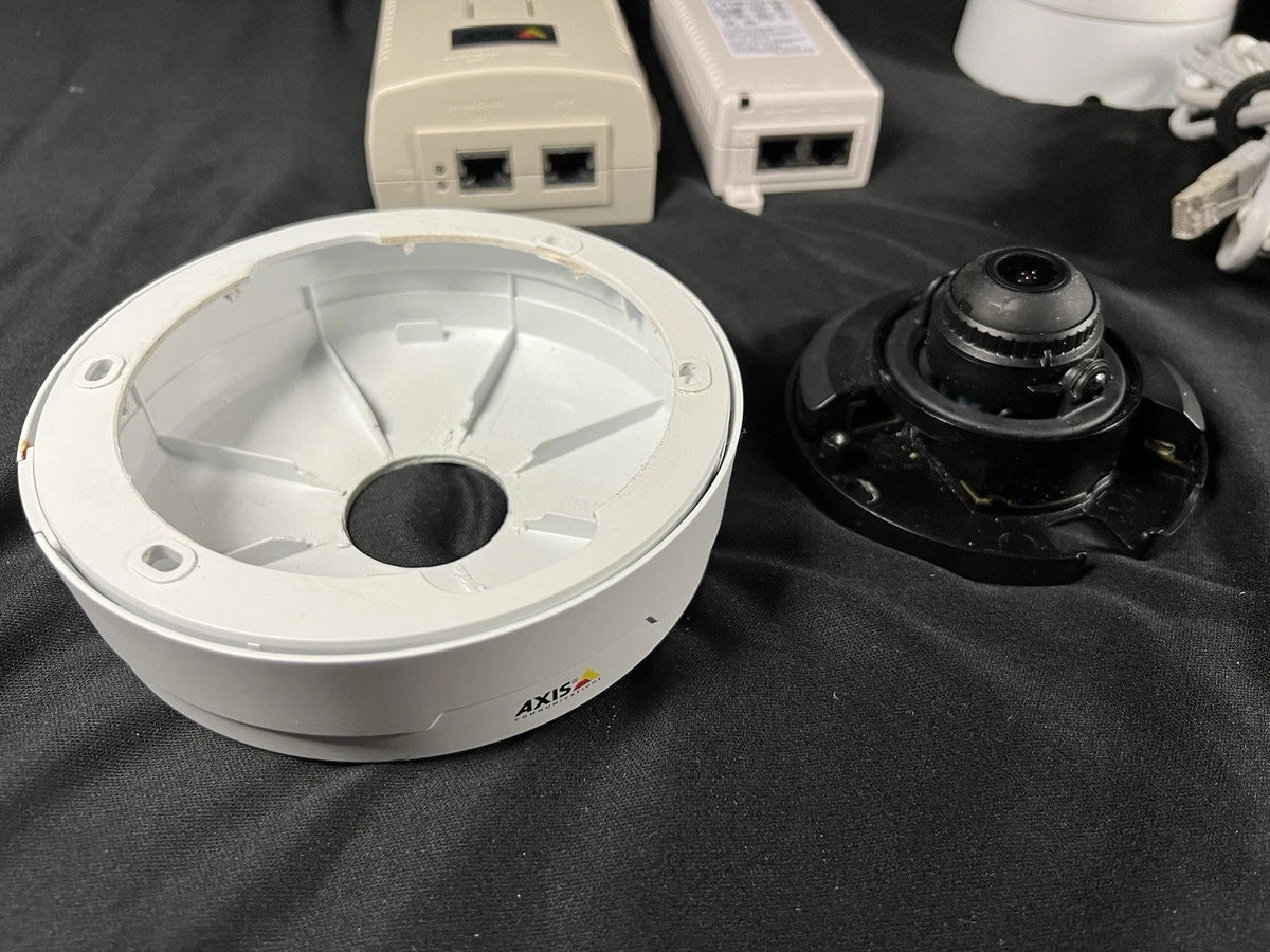 Axis Communications Network Security Lot- 6 Cameras & 2 POE Midspan +Extra Parts