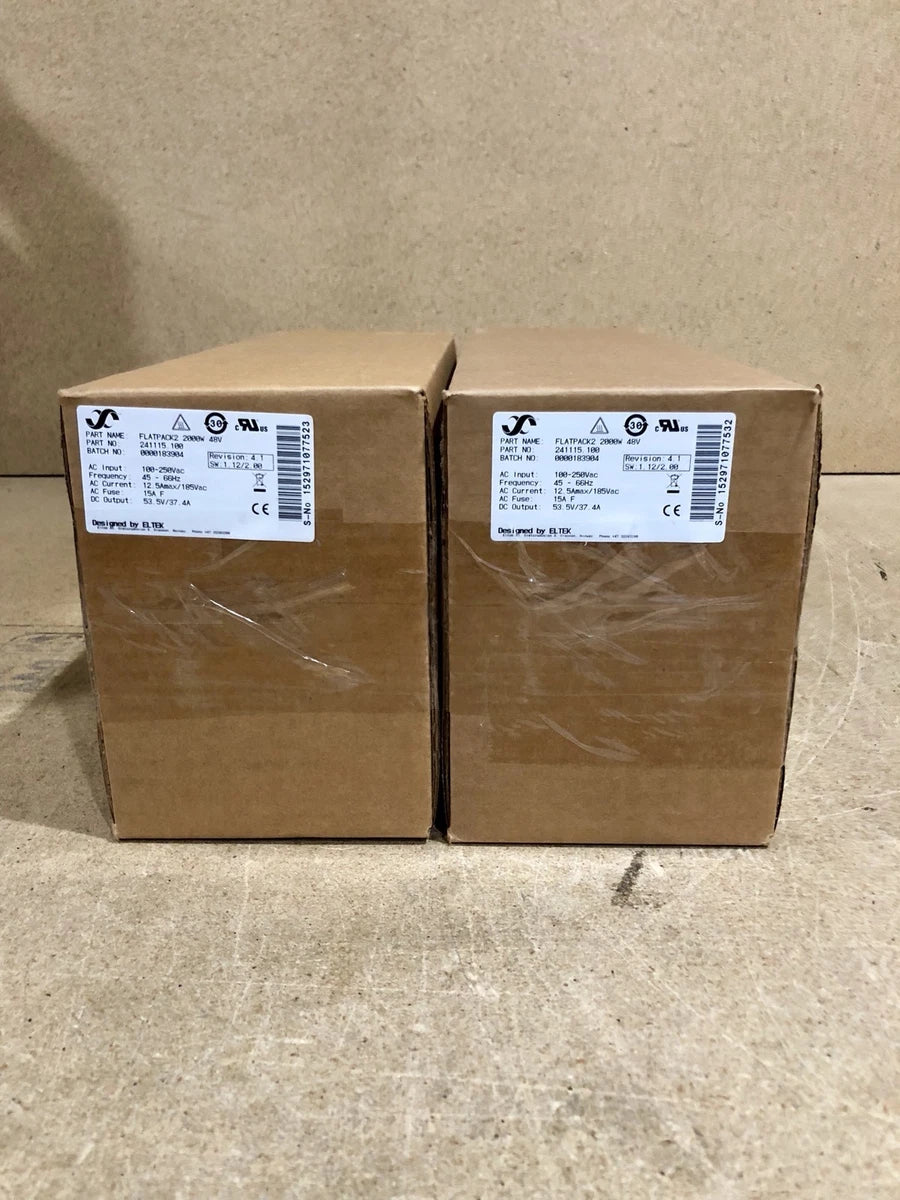 ELTEK FLATPACK2 2000W 48V RECTIFIER 241115.100 Rev 4.1 New In Box|183459380916