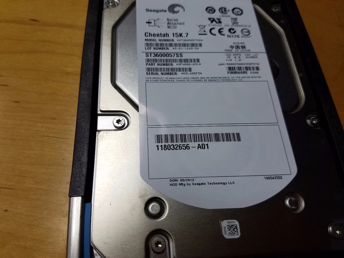 EMC VNX 3300 5100 5300 V3-VS15-600 600GB 15K SAS HDD W TRAY 005049274 118032656