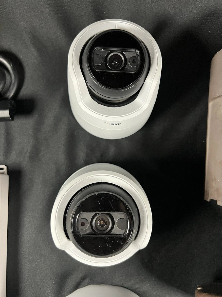 Axis Communications Network Security Lot- 6 Cameras & 2 POE Midspan +Extra Parts