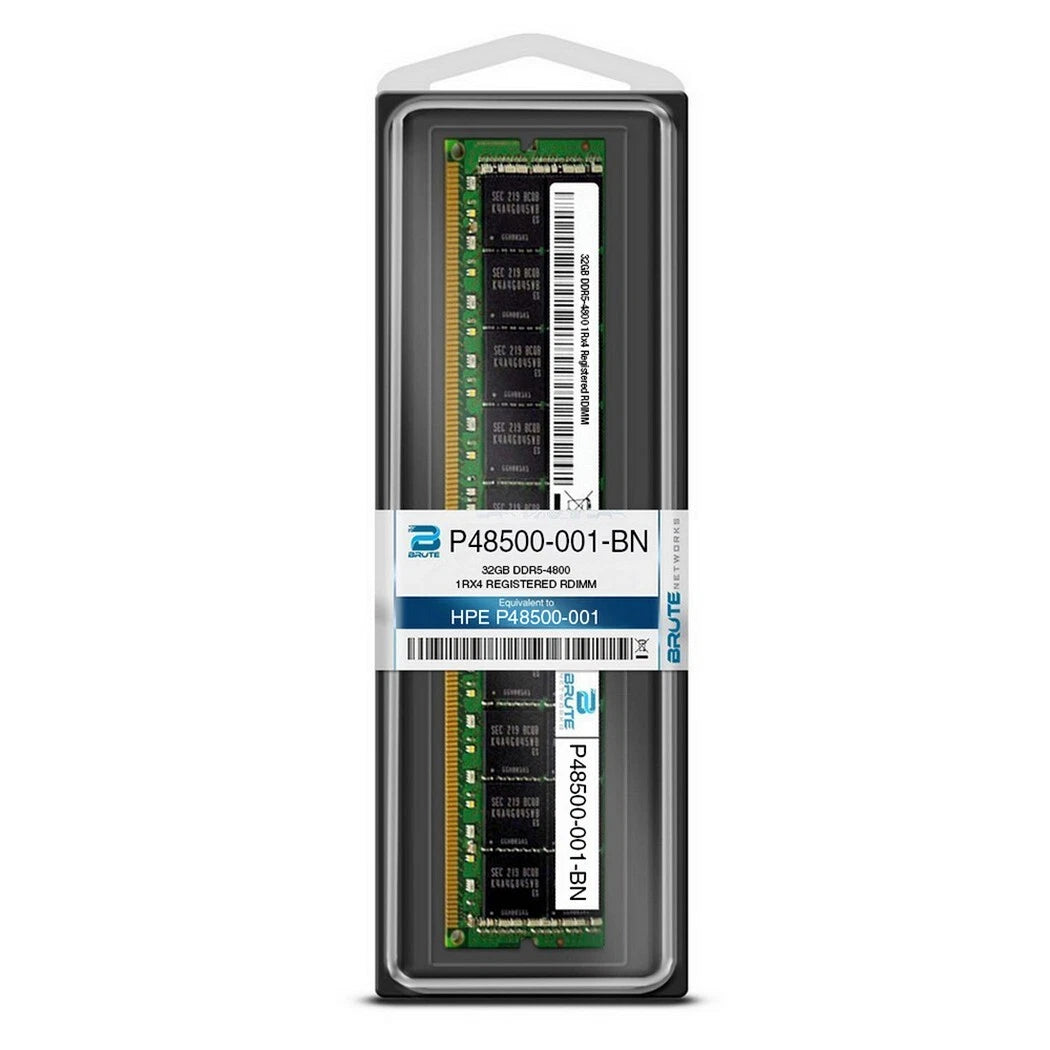 P48500-001 - HPE Compatible 32GB PC5-38400 DDR5-4800Mhz 1Rx4 ECC RDIMM|146030352597