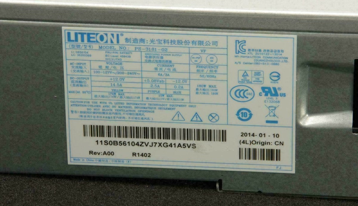 Genuine LITEON PS-3181-02 180W SFF POWER SUPPLY 54Y8871 IBM THINKCENTRE E73 M79|234269713341