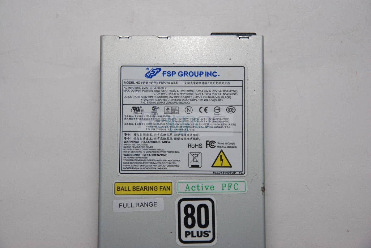FSP270-60LE FSP Power Supply 270 Watt Mini ITX / Flex ATX HTPC 80 Plus 1U|227148202104