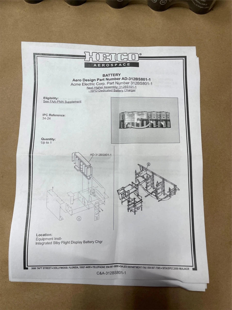Battery Pack w/ 11x EnerSys Cyclon Batteries 2v 4.5AH DT Cell Boeing Em Backup