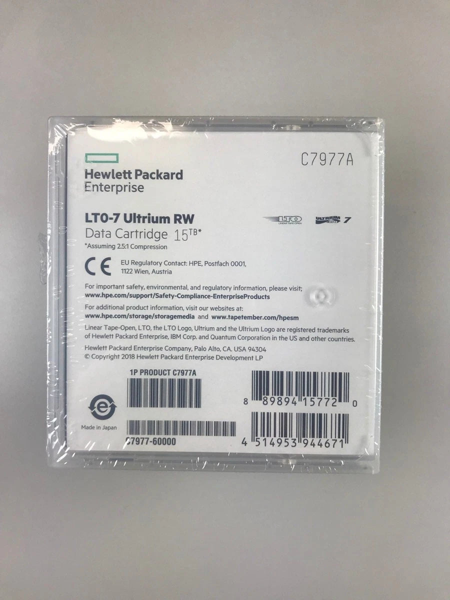HP / HPE LTO7 Tape Cartridge (10 PACK) C7977A Data Backup Storage 6TB/15TB -NEW|153197272550