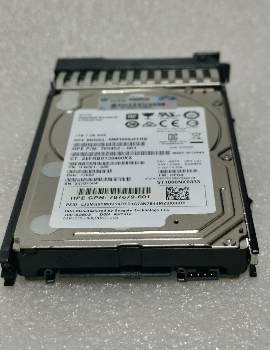 HPE 787652-001 MSA 1TB 12Gb/s SAS 7.2K 2.5" 512E MIDLINE HARD DRIVE J9F50A HDD|376095574849