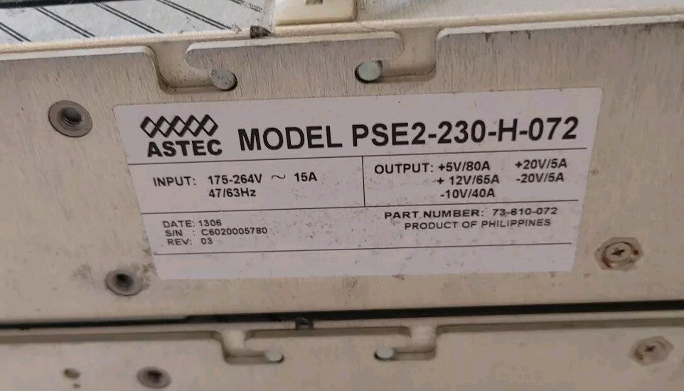 Emerson MVP SERIES MP1-3L-1L-1P-1P-30 ASTEC PSE2-230-H-072 P/N 73-690-4096