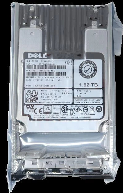 Toshiba PX04SRB192 Dell 1.92TB SAS SSD RI SAS 12GBPS 512N 2.5-inch Drive