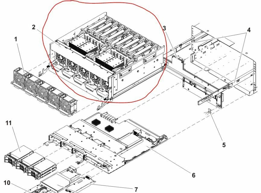 00E1385 IBM processor and memory backplane 8408-E8D (CCIN 2B61 EPT1