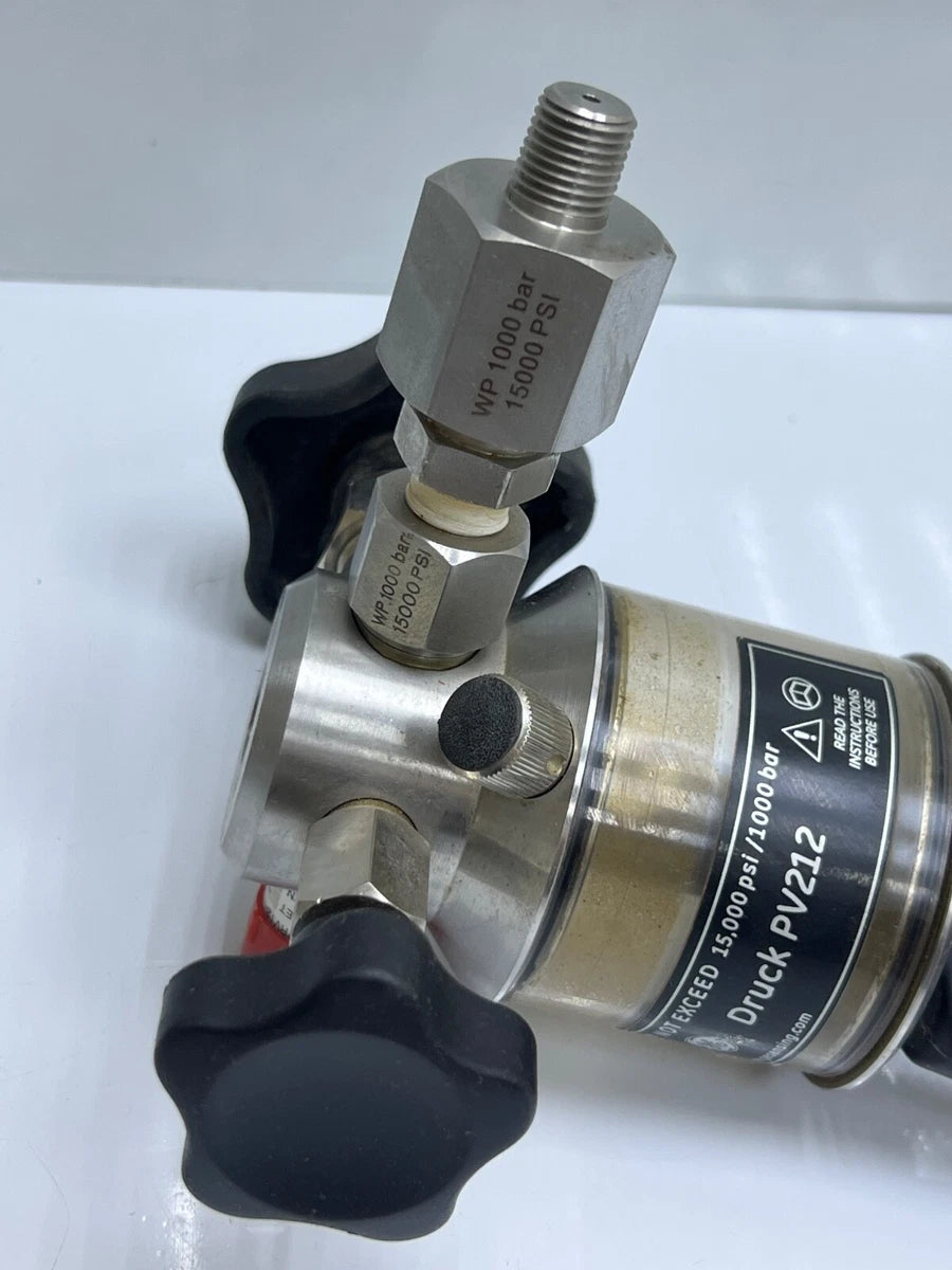 GE DRUCK PV212 HYDRAUILC PRESSURE PUMP 15000 PSI /1000 BAR WITHOUT BOX