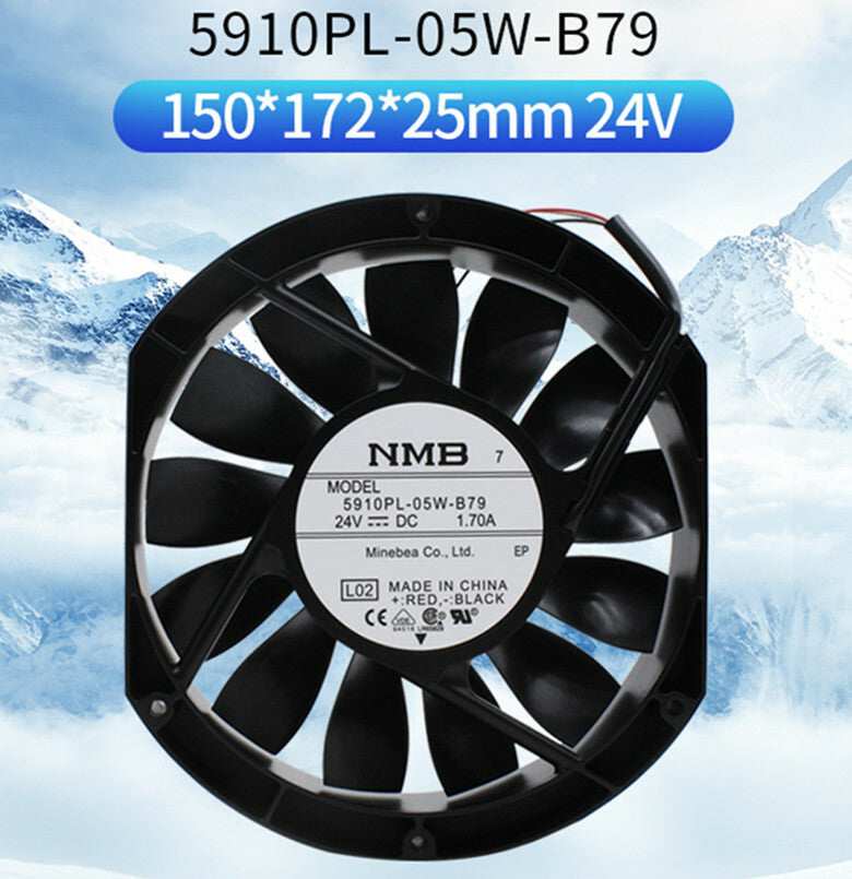 1pcs 17CM Inverter Cooling Fan 24V 1.70A 3-wire 5910PL-05W-B79 17251