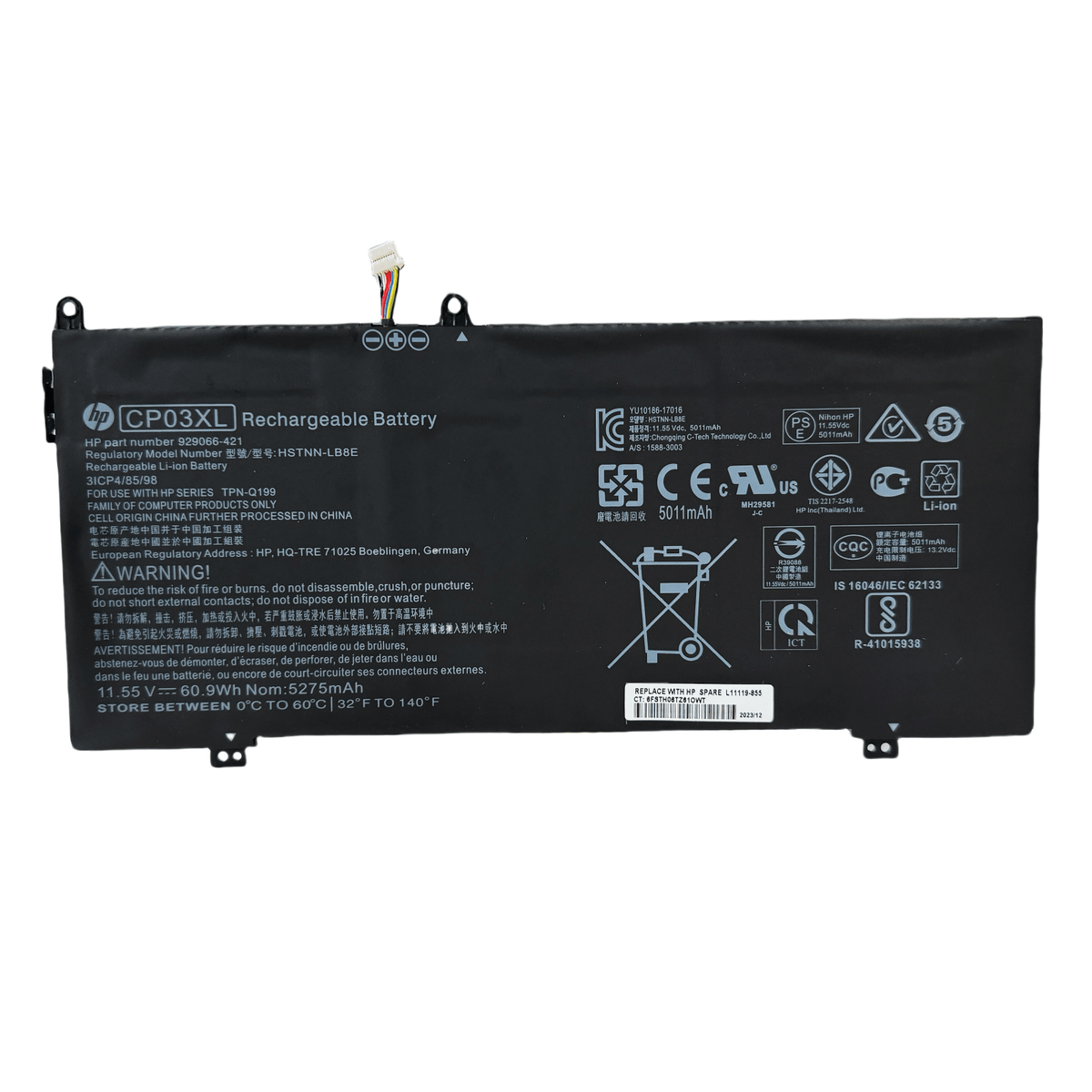 US New Genuine CP03XL HSTNN-LB8E Battery for HP Spectre x360 13-ae000 929066-421|356006083046
