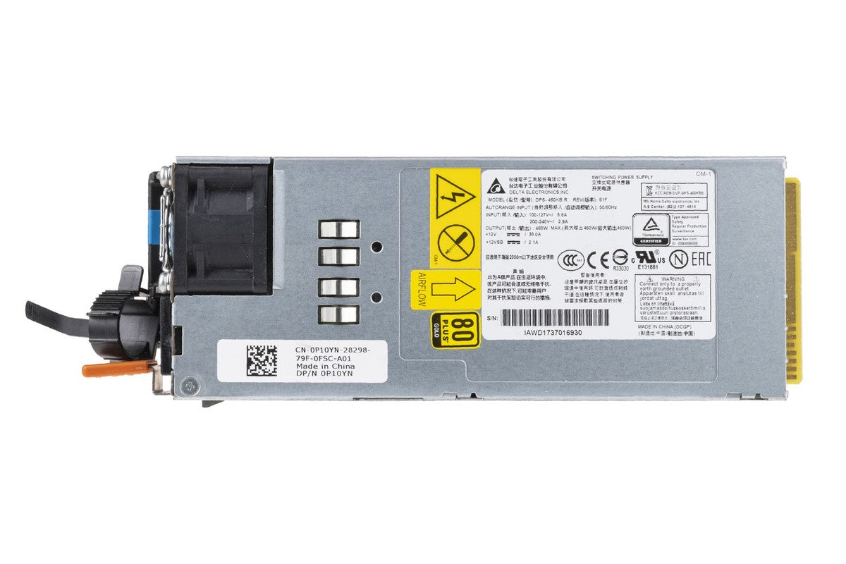 PSU Dell Delta 460W R2F Reverse Flow 100-240V AC 50/60MHz P10YN