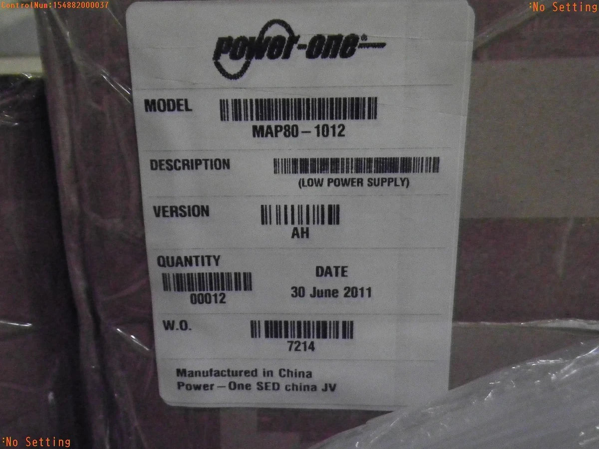 POWER ONE MAP80-1012 AC-DC Power Supply Switcher Design Mode 80W 1PH 120/240VAC