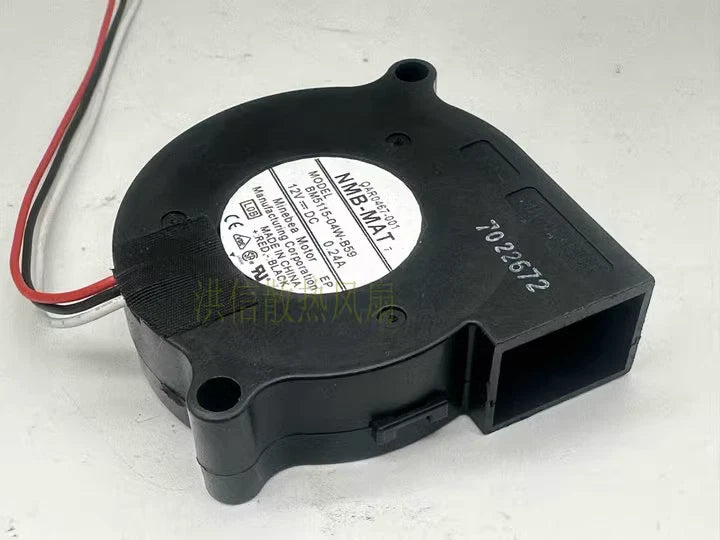 1 PCS NMB Fan BM5115-04W-B59 DC12V 0.24A 5015 5CM 3 wire turbofan cooling fan|256218487053