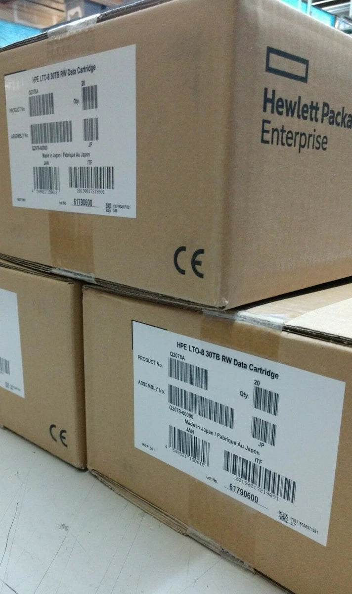 HPE LTO-8 Backup tape ( Non-Custom Labeled Pack of 20 Tapes - Q2078AN